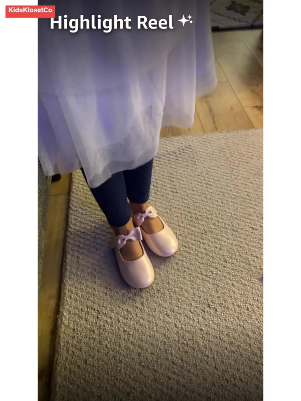 Toddler Girls Mary Jane Flats - Hook & Loop, Cushioned Insole, Non-Slip Sole